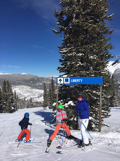 Skiing at Copper with family